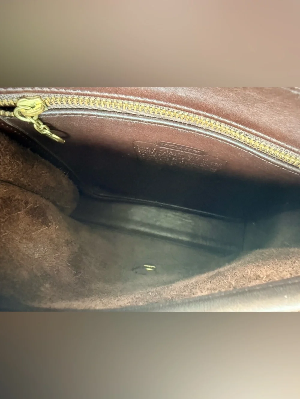 VINTAGE COACH Shelburne Flap 9038 Mahogany Leather Crossbody + Dust Bag - MINT - Picture 9 of 10